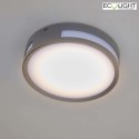 Lutec wall and ceiling luminaire ROLA round IP54, anthracite