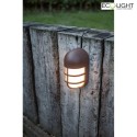 Lutec outdoor wall luminaire BULLO IP54, rust brown