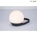 Lutec table lamp CARDI app control IP54, black dimmable