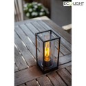 Lutec table lamp FLAIR 1 flame E27 IP44, anthracite