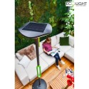 Lutec solar lamp POPPY Bluetooth controllable IP54, green, anthracite