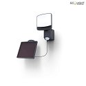 Lutec solar wall luminaire SUNSHINE with motion detector IP54, anthracite 