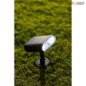 Lutec solar wall luminaire GINBO with motion detector, app control IP44, black