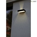 Lutec solar wall luminaire FADI with motion detector, app control IP54, black dimmable