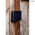 Lutec solar wall luminaire MOZE with motion detector IP44, black matt
