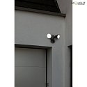 Lutec Udendrs wall luminaire DRACO med bevgelsesdetektor, med kamera IP44, sort dmpbar