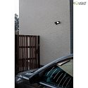Lutec outdoor wall luminaire SHRIMP with motion detector IP54, black matt 
