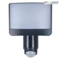 Lutec Udendrs wall luminaire SUNSHINE med sensor IP44, antracit