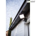 Lutec Udendrs wall luminaire SUNSHINE med sensor IP44, antracit