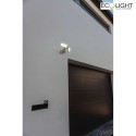 Lutec outdoor wall luminaire ARC 2 flames, with sensor IP54, white