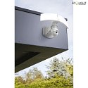 Lutec outdoor wall luminaire LIBRA with motion detector, with camera IP44, white dimmable