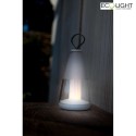 Lutec table lamp PEPPER Bluetooth controllable IP54, white
