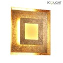 Luce Design Vg- og Loftlampe WINDOW IP20, guld dmpbar