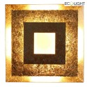 Luce Design Vg- og Loftlampe WINDOW IP20, guld dmpbar