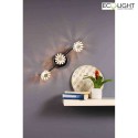 Luce Design wall and ceiling luminaire BLOOM-SPOT 3 flames IP20, silver 