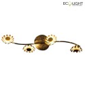 Luce Design wall and ceiling luminaire BLOOM-SPOT 4 flames IP20, gold 