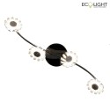 Luce Design wall and ceiling luminaire BLOOM-SPOT 4 flames IP20, silver 
