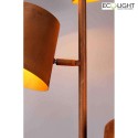 Luce Design floor lamp COLT 3 flames IP20, gold 