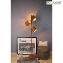 Luce Design floor lamp COLT 3 flames IP20, gold 
