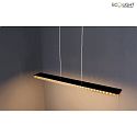 Luce Design pendant luminaire SOLARIS LED LED IP20, wood, black matt dimmable