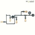 Luce Design wall luminaire AMARCORD 5 flames IP20, silver 