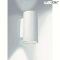 Luce Design wall luminaire BANJIE 2 flames, paintable GU10 IP20, white 