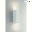 Luce Design wall luminaire FOSTER 2 flames, paintable GU10 IP20, white 