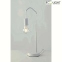 Luce Design table lamp HABITAT 1 flame, with switch E27 IP20, white dimmable