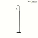 Luce Design floor lamp HABITAT 1 flame, with switch E27 IP20, black dimmable