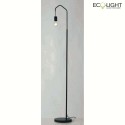Luce Design floor lamp HABITAT 1 flame, with switch E27 IP20, black dimmable