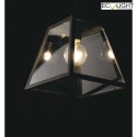 Luce Design pendant luminaire LEXINGTON 1 flame IP20, black 
