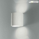 Luce Design wall luminaire SHINE 1 flame, paintable G9 IP20, white 