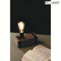 Luce Design table lamp TEXAS 1 flame IP20, brown 