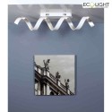 Luce Design ceiling luminaire HELIX 4 flames IP20, silver, white 