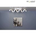 Luce Design ceiling luminaire HELIX 4 flames IP20, silver, white 
