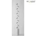 Luce Design floor lamp HELIX 10 flames IP20, silver, white 