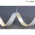 Luce Design pendant luminaire HELIX 6 flames IP20, silver, white 