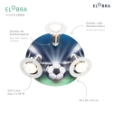 Elobra Rondell FUSSBALL-ARENA, 3x E14, green