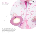 Elobra Rondell PHANTASIE BLTENTRUME, 3x E14, rosa