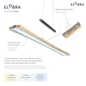 Elobra LED Pendel PANAMA, 18W, 3000/4000/5000K, 1800lm, egetr natur