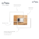 Elobra Ceiling luminaire PANAMA S, 2x 15W, 1700lm, oak natural