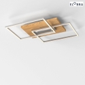 Elobra Ceiling luminaire PANAMA L, 2x 20W, 2200lm, oak natural