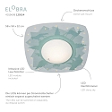 Elobra LED Loftlampe SCANDI �WALD� LED board + 20 LED, 11W, 3000K, myntegr�n