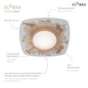 Elobra LED Ceiling luminaire SCANDI WALD LED board + 20 LED, 11W, 3000K, mint green