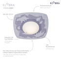 Elobra LED Ceiling luminaire SCANDI ANTARKTIS LED board + 20 LED, 11W, 3000K, purple