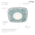 Elobra LED Ceiling luminaire SCANDI ANTARKTIS LED board + 20 LED, 11W, 3000K, purple