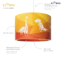 Elobra Pendant luminaire DINOS 25/40, E27, green