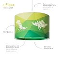 Elobra Pendel DINOS 25/40, E27, gr�n