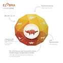 Elobra LED Ceiling luminaire DINOS LED board + 20 LED, 11W, 3000K, blue