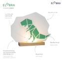 Elobra LED Table lamp DINOS, 3W, green